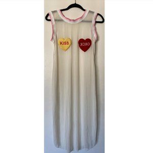 Heart U Sheer Dress with Side Slits
